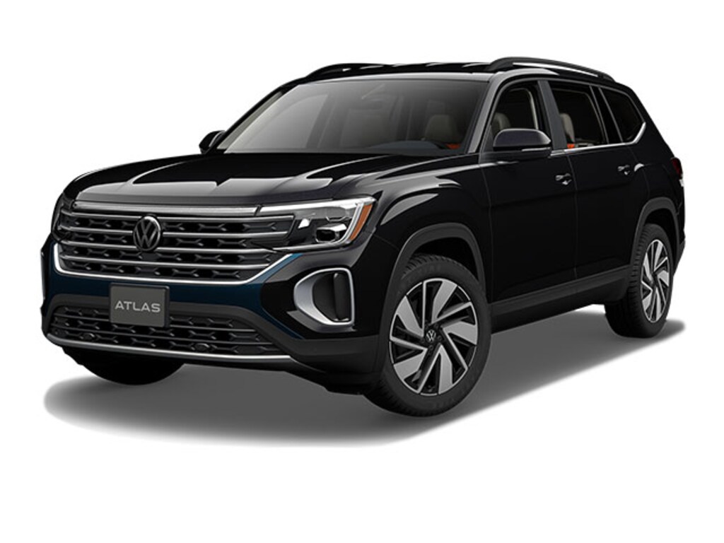 New 2024 Volkswagen Atlas SUV 2.0T SE w/Technology Deep Black Pearl For